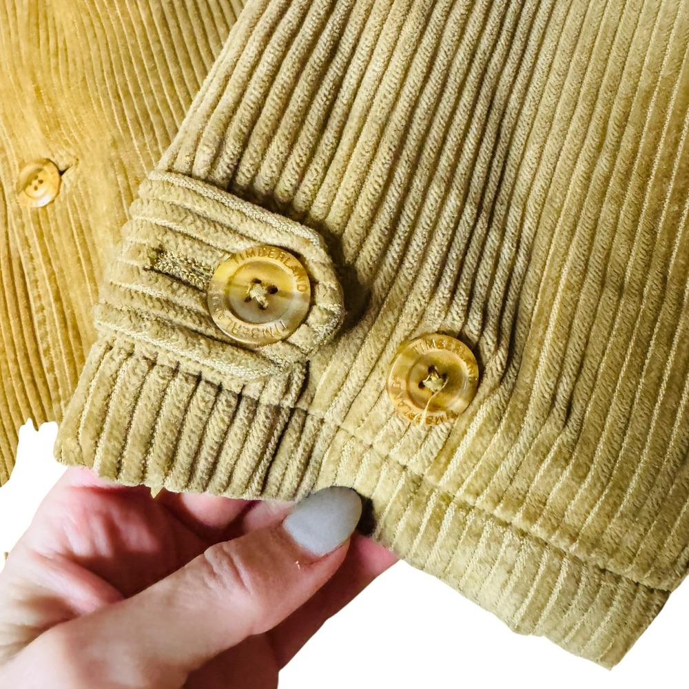Timberland Mens Corduroy Sherpa Lined Trucker Chore Barn Jacket Brown Size Large - Picture 2 of 11
